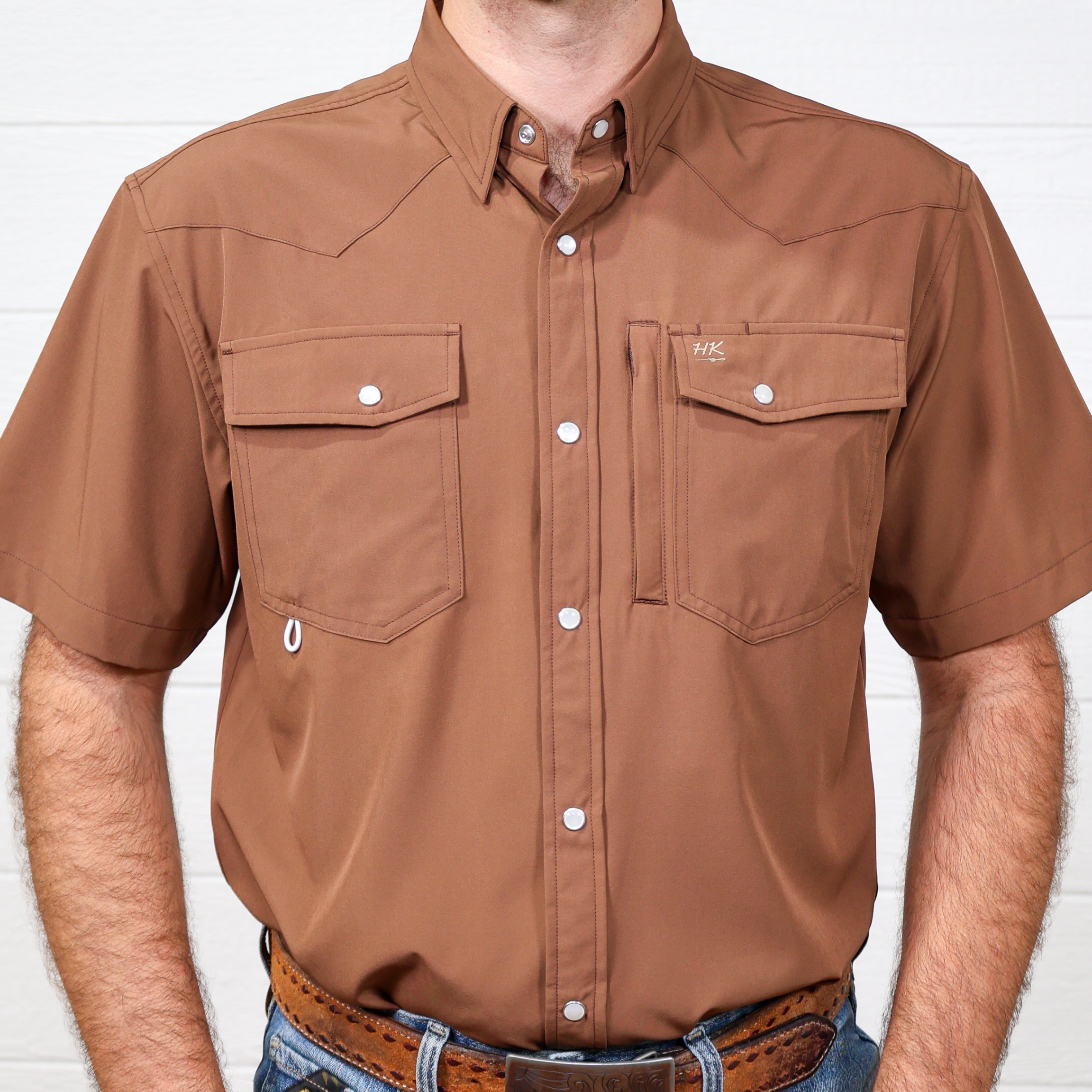 The Coyote Performance Shirt- Brown – Hornknot & brkwy The Coyote Performance Shirt- Brown – Hornknot & brkwy